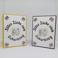 Geburtstagskarte mit Holz