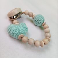 Schnullerkette Herz mint