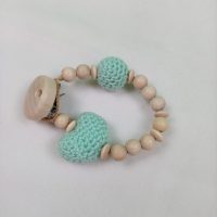 Schnullerkette Herz mint