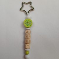 Namensanhänger mit Holz-Spruchperle